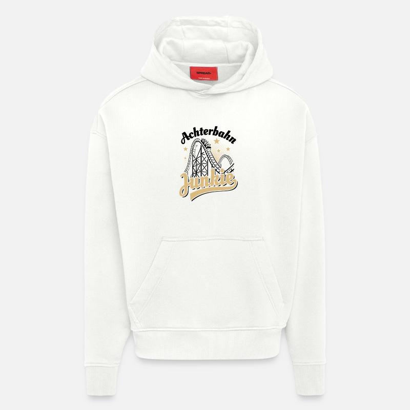 Achterbahn Junkie - Freizeitpark - Looping - Hoodie- made by SPREAD  - OFF WHITE
