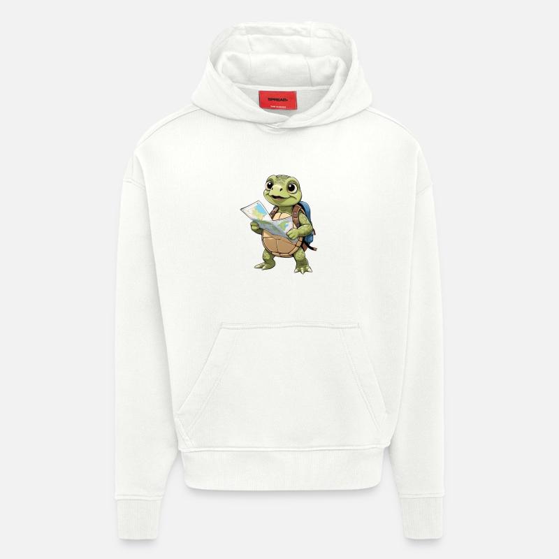 Abenteuertrend Schildkrötenreise - Hoodie- made by SPREAD  - OFF WHITE