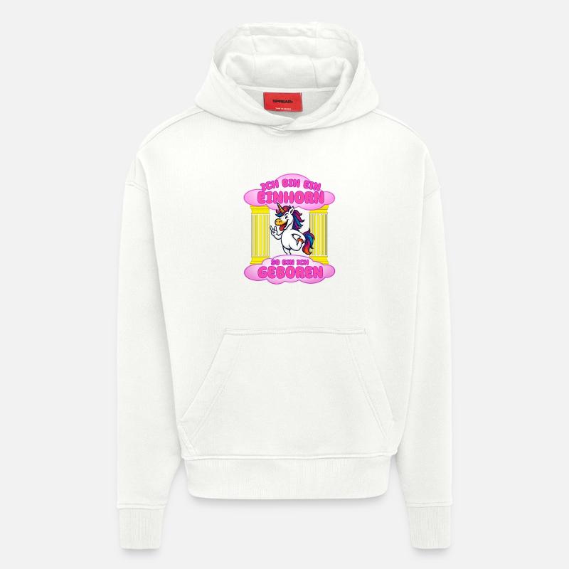 Ich bin Einhorn Geburt - Hoodie- made by SPREAD  - OFF WHITE