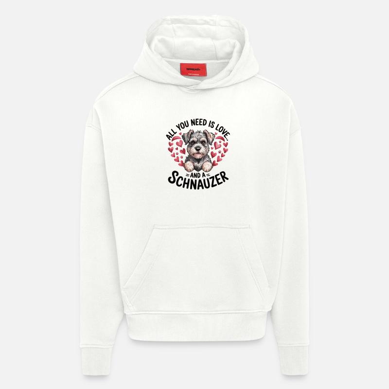 Gift idea for schnauzer owners - Hoodie- made by SPREAD  - OFF WHITE