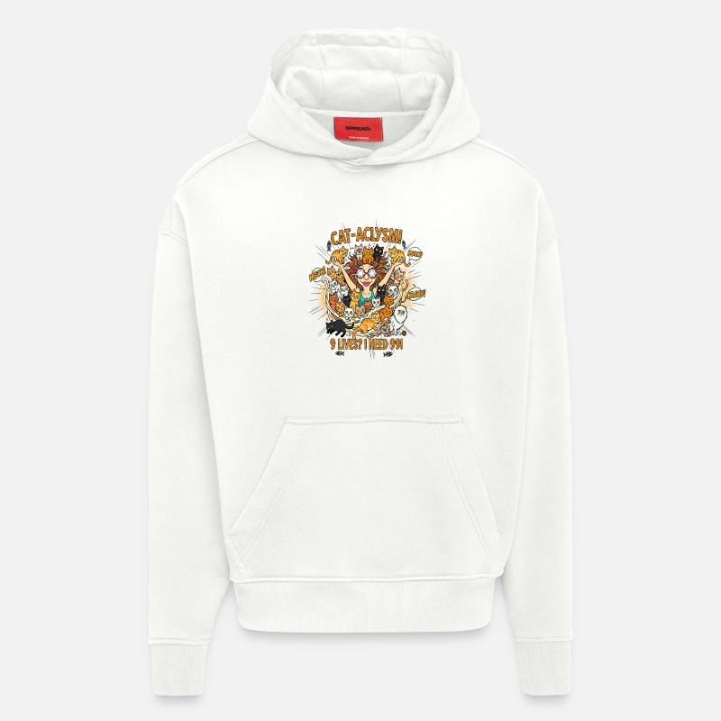 CAT-ACLYSM! 99 Katzen Chaos - Comic - Hoodie- made by SPREAD  - OFF WHITE