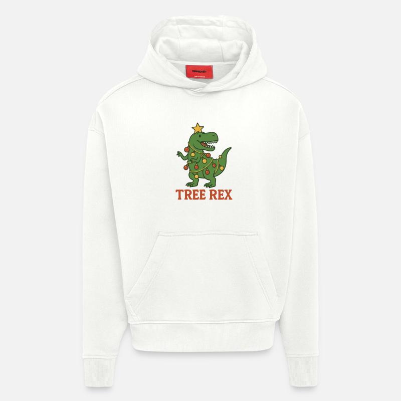 Baum Rex Dinosaurier Weihnachtsspaß - Hoodie- made by SPREAD  - OFF WHITE