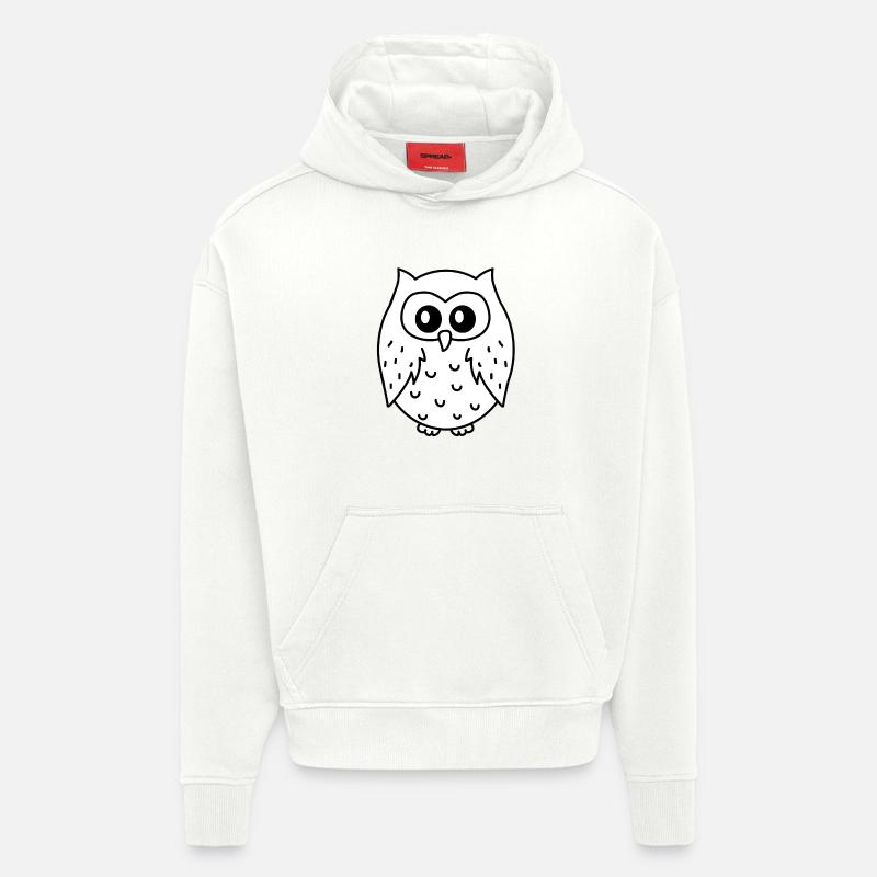 Eulen - Hoodie- made by SPREAD  - OFF WHITE