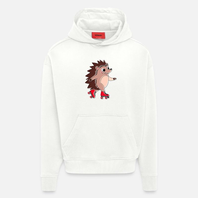 Hedgehog on rollerblades - Niglo on rollerblades - Hoodie- made by SPREAD  - OFF WHITE