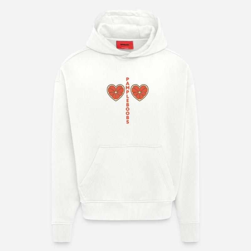 Pampleboobs – Spaßiges Design mit Grapefruit - Hoodie- made by SPREAD  - OFF WHITE