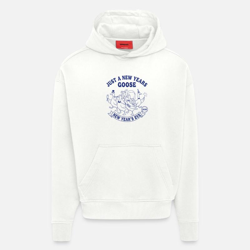 Nur eine Neujahrsgans 2026 Feier - Hoodie- made by SPREAD  - OFF WHITE