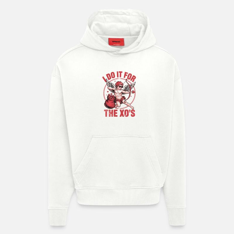 Amor Bogen: XO Liebesjagd - Hoodie- made by SPREAD - OFF WHITE