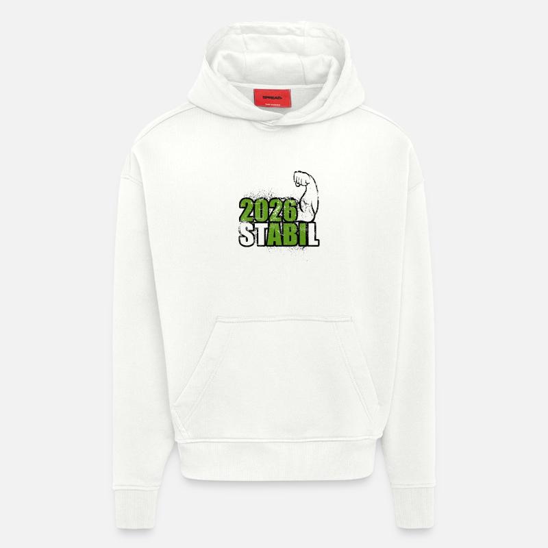 Stabil Abi 2026 - Biceps - Abitur - Spruch - Hoodie- made by SPREAD - OFF WHITE
