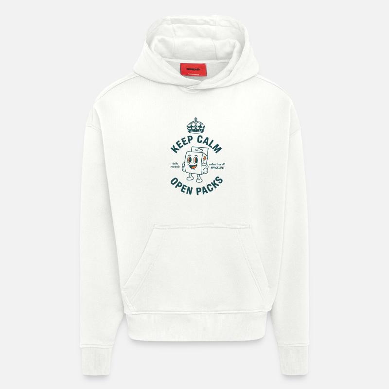 Keep Calm Open Packs Sammelkarten-Packlife - Hoodie- made by SPREAD  - OFF WHITE