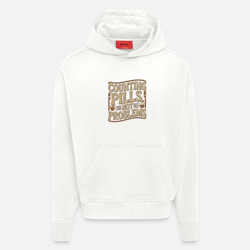Pharmacist Student Counting Pills Pharmacy Trainee - Hoodie- made by SPREAD  - OFF WHITE