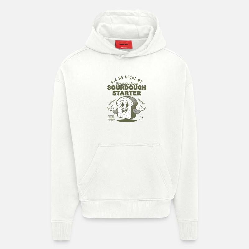 Sourdough Starter Bread Baking Baker Sourdough - Hoodie- made by SPREAD  - OFF WHITE