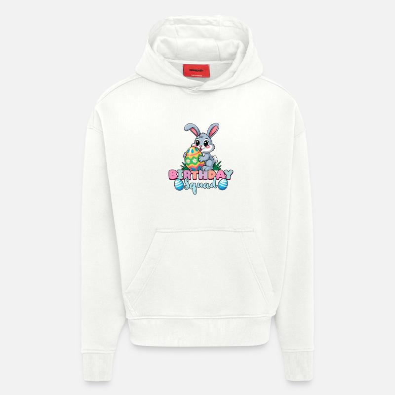 Birthday Squad Happy Easter Bunny Spring - Hoodie- made by SPREAD  - OFF WHITE
