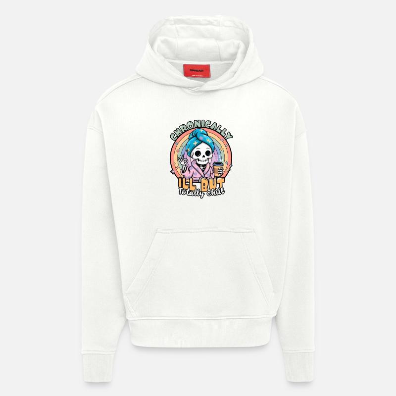 Fibromyalgie-Bewusstsein chronisch kranker Skelett - Hoodie- made by SPREAD  - OFF WHITE