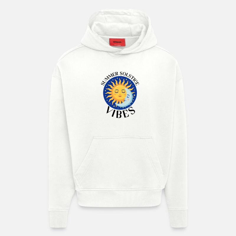 Litha Pagan Summer Solstice Midsummer Midsommar - Hoodie- made by SPREAD  - OFF WHITE