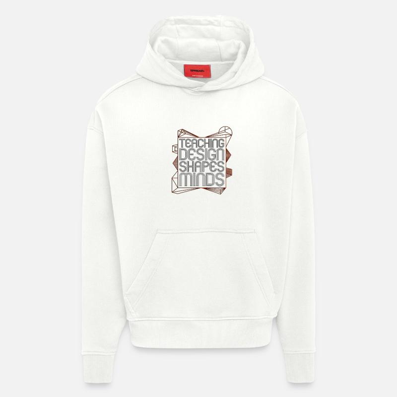 Éducateur designer Enseignant Design Enseignant Art - Sweat à capuche bio épais oversize fabriqué en UE - OFF WHITE