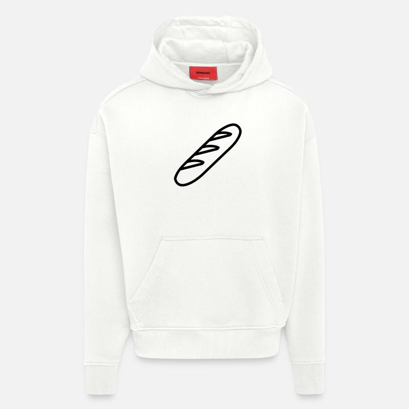 baguette_ - Sweat à capuche bio épais oversize fabriqué en UE - OFF WHITE