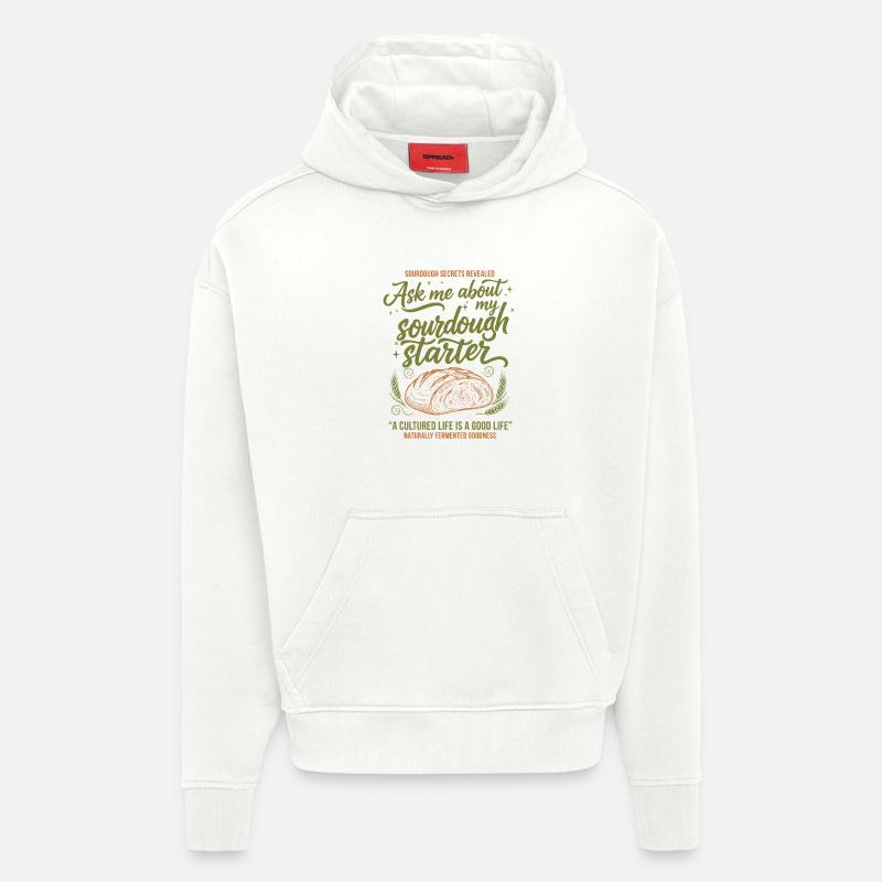 Sourdough Bread Baking Baker Starter Era - Hoodie- made by SPREAD  - OFF WHITE