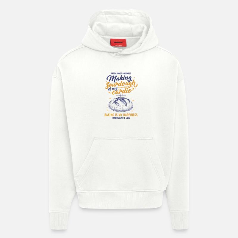 Sourdough Bread Baking Making Sourdough - Hoodie- made by SPREAD  - OFF WHITE