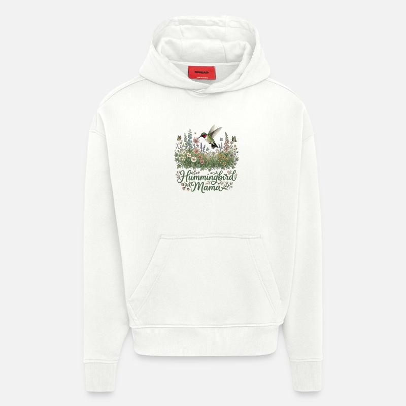 Ruby Throated Hummingbird Mama Mom - Hoodie- made by SPREAD  - OFF WHITE