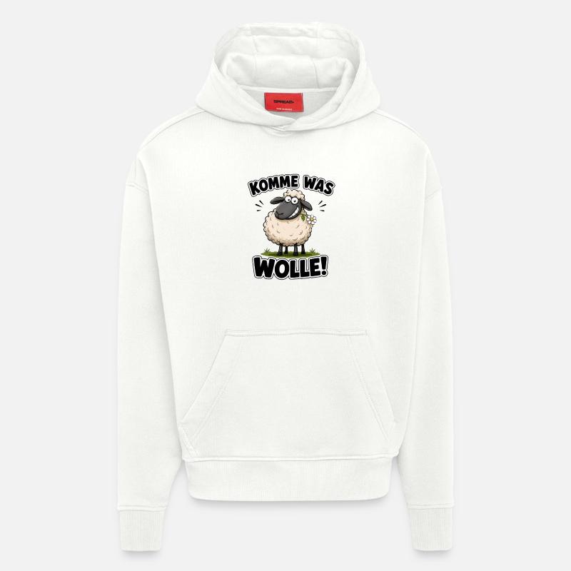Komme Was Wolle – Schmuse-Schaf Design - Hoodie- made by SPREAD  - OFF WHITE