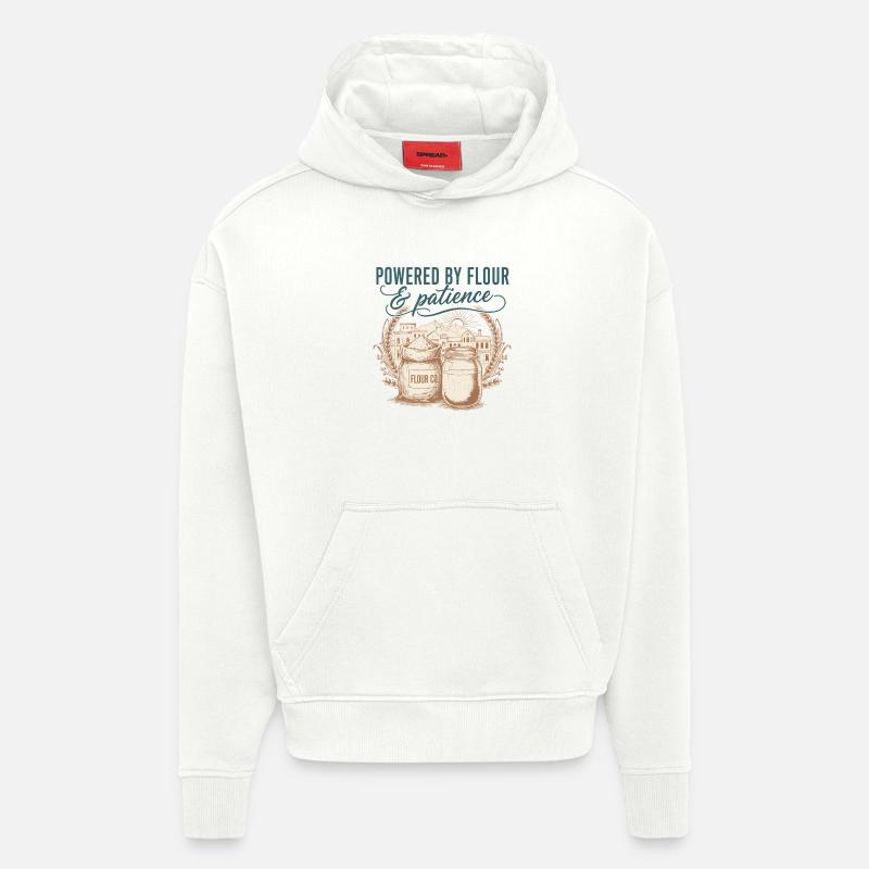 Sourdough Bread Baking Powered By Flour - Hoodie- made by SPREAD  - OFF WHITE