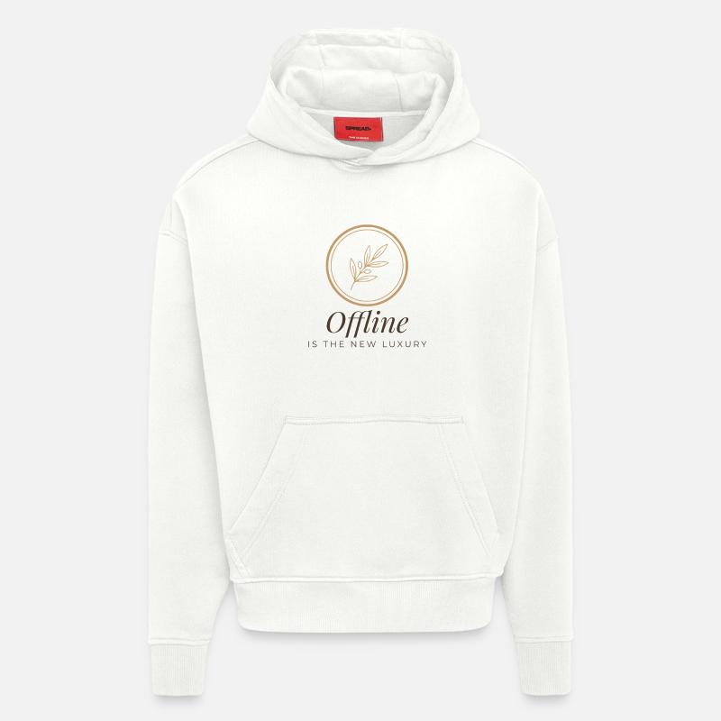 Offline Is The New Luxury Tee - Sweat à capuche bio épais oversize fabriqué en UE - OFF WHITE