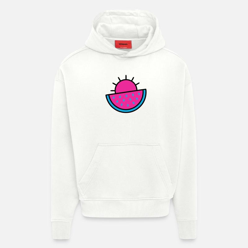 Wassermelone Sonne 90s Pop-Art - Hoodie- made by SPREAD - OFF WHITE
