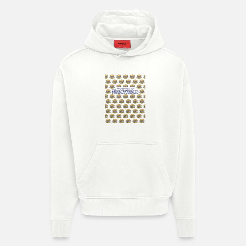 Fischbrötchen mit Matjes oder Bismarckhering - Hoodie- made by SPREAD  - OFF WHITE