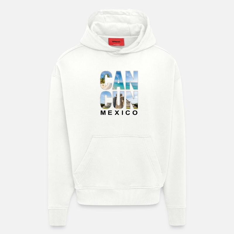 Cancun Mexico - Hoodie- made by SPREAD  - OFF WHITE