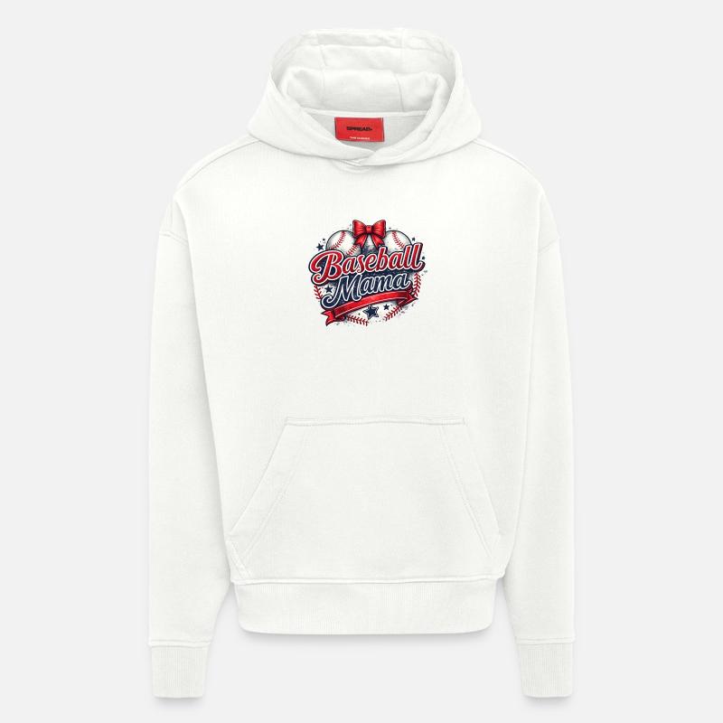 Baseball-Mama: Retro Mama Baseball-Geschenk - Hoodie- made by SPREAD  - OFF WHITE