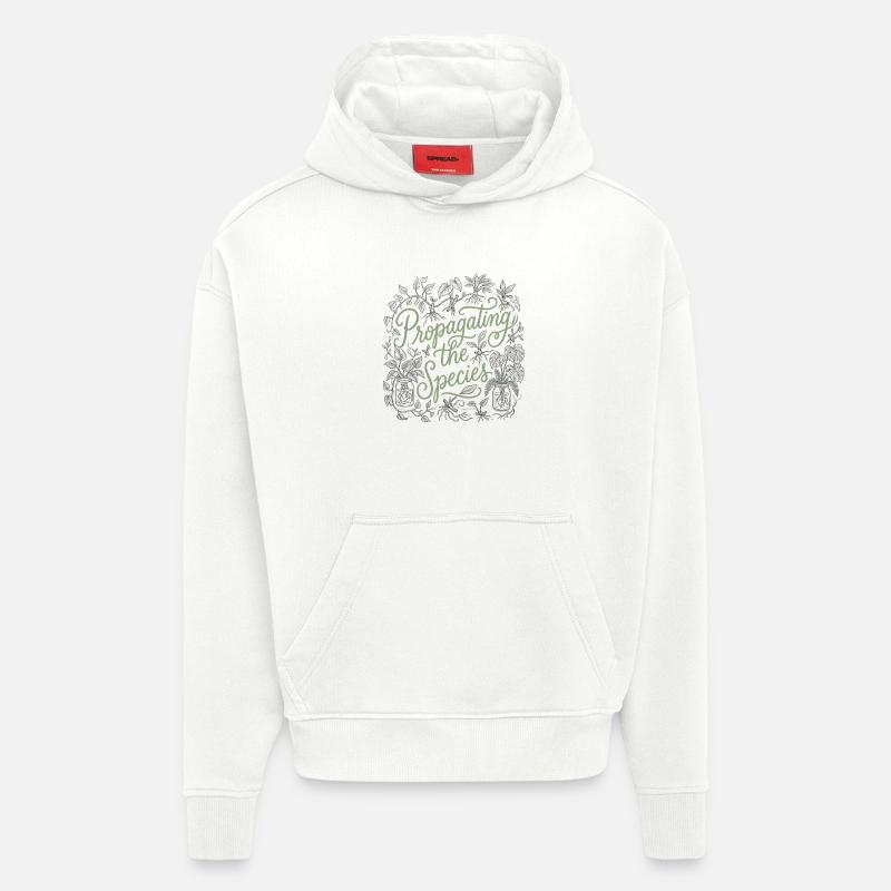Propagation de l’espèce Maman de grossesse - Sweat à capuche bio épais oversize fabriqué en UE - OFF WHITE