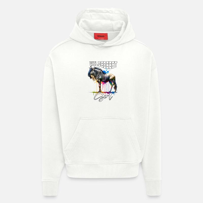 Wildebeest Mädchen Gnu - Hoodie- made by SPREAD - OFF WHITE