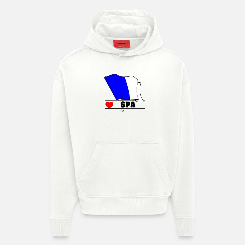 Love Spa Belgium - Sweat à capuche bio épais oversize fabriqué en UE - OFF WHITE