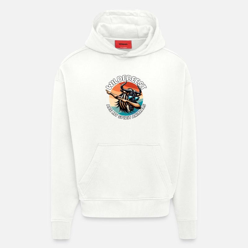 Lustige Gnu Sprüche - Hoodie- made by SPREAD - OFF WHITE