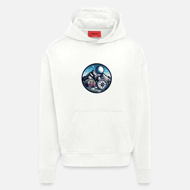 Camping Compass - Hoodie- made by SPREAD - OFF WHITE