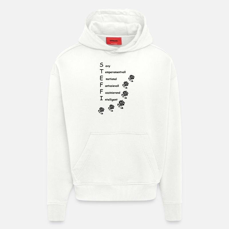 steffi2 - Sweat à capuche bio épais oversize fabriqué en UE - OFF WHITE