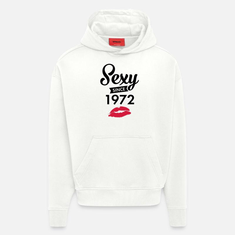 Sexy Since 1972 - Sweat à capuche bio épais oversize fabriqué en UE - OFF WHITE