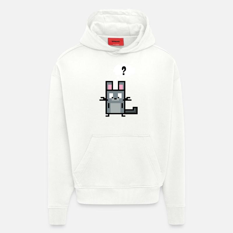 Chinchilla a une question - Sweat à capuche bio épais oversize fabriqué en UE - OFF WHITE