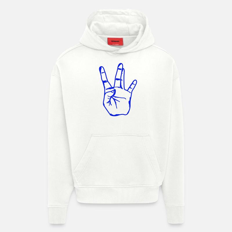 Main Westside - Sweat à capuche bio épais oversize fabriqué en UE - OFF WHITE