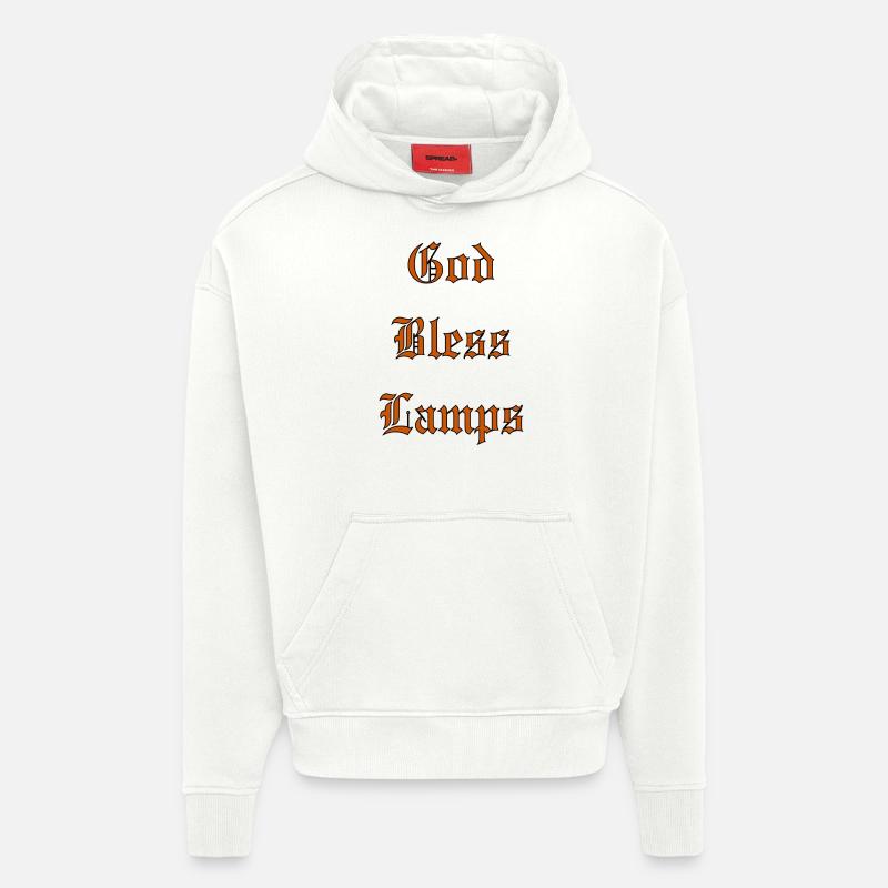 GodBlessLampes - Sweat à capuche bio épais oversize fabriqué en UE - OFF WHITE