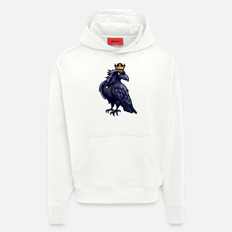 Raven Crow Comic Crown - Hoodie- made by SPREAD  - OFF WHITE