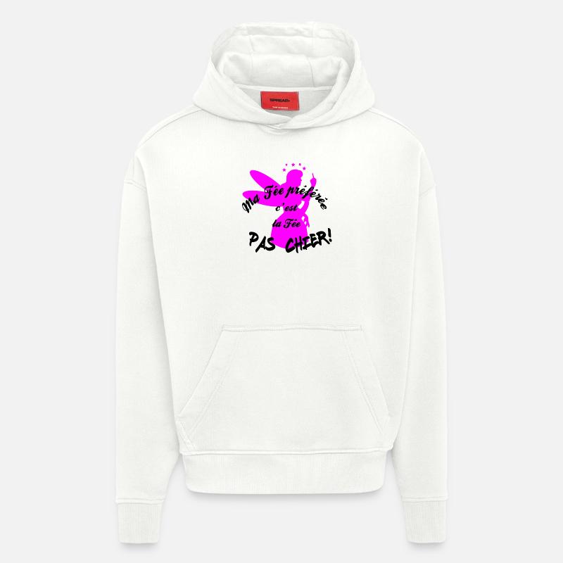 fee pas chier - Sweat à capuche bio épais oversize fabriqué en UE - OFF WHITE