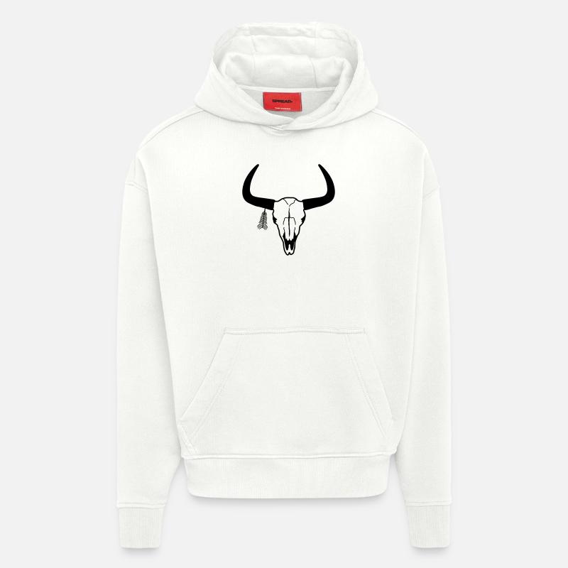 Schädel - Hoodie- made by SPREAD  - OFF WHITE