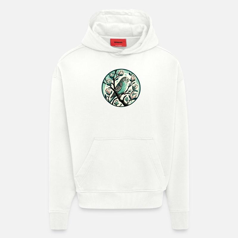 Perruche - Sweat à capuche bio épais oversize fabriqué en UE - OFF WHITE