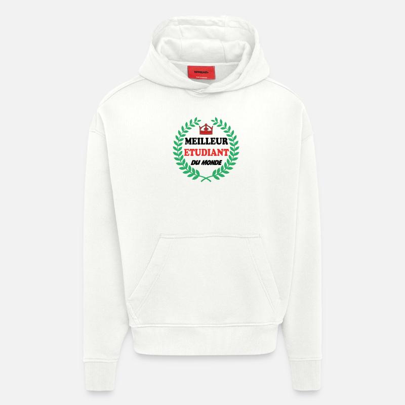 BESTER STUDENT DER WELT - Hoodie- made by SPREAD  - OFF WHITE
