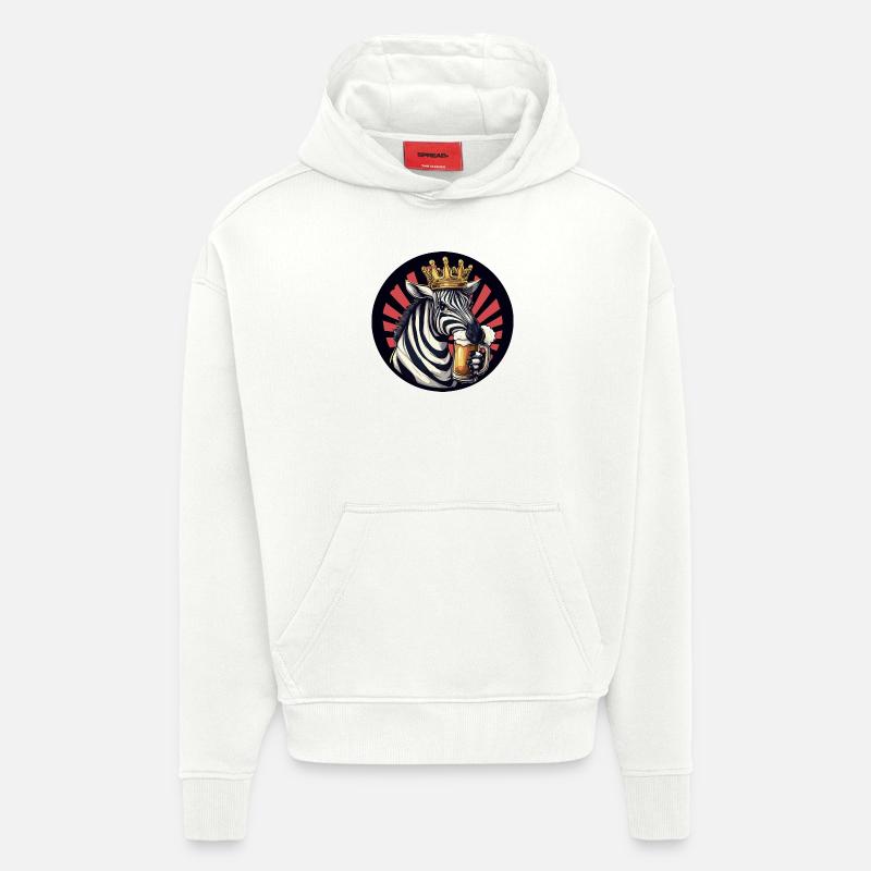 Zebra Bier Comic - Hoodie- made by SPREAD  - OFF WHITE