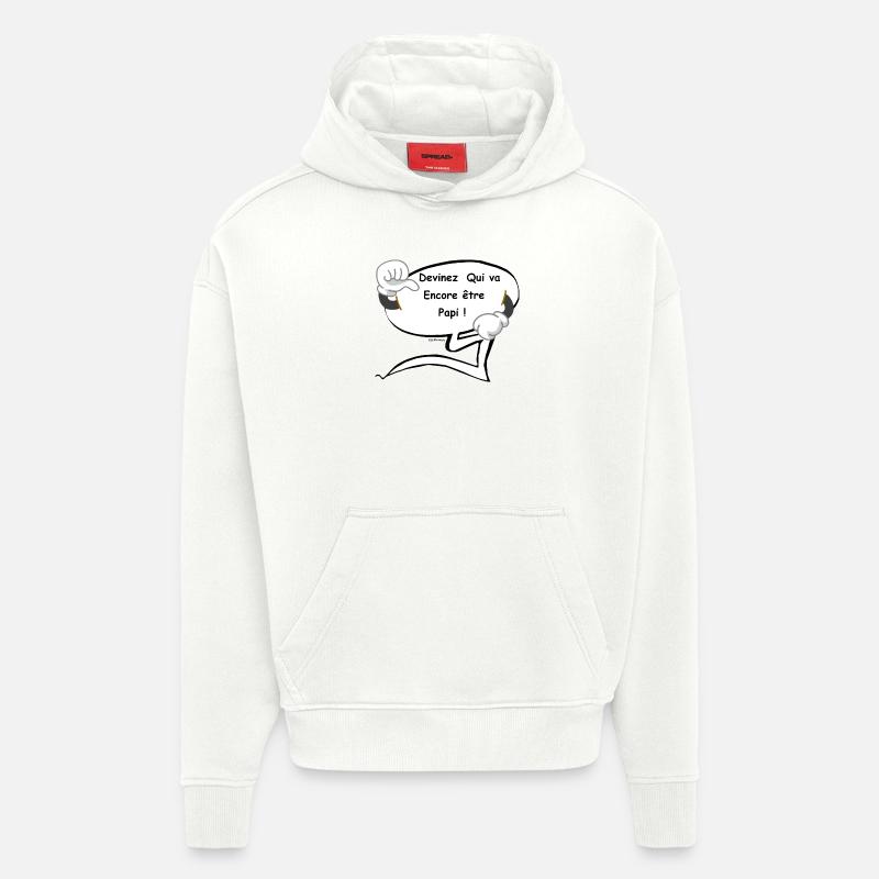 Encore Papi - Sweat à capuche bio épais oversize fabriqué en UE - OFF WHITE