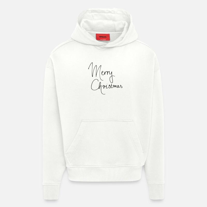 joyeux Noël - Sweat à capuche bio épais oversize fabriqué en UE - OFF WHITE