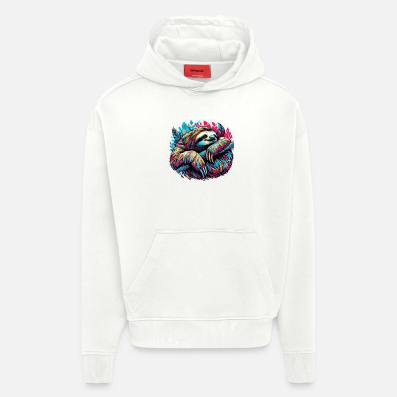 Faultier - Hoodie- made by SPREAD  - OFF WHITE