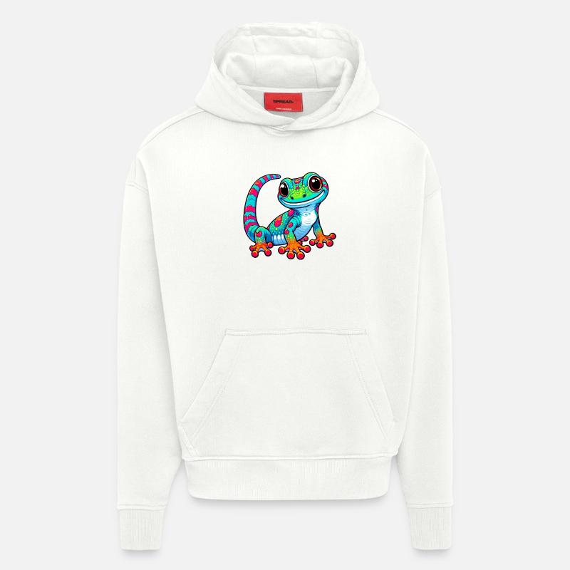 Gecko - Sweat à capuche bio épais oversize fabriqué en UE - OFF WHITE